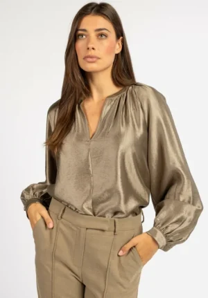 AAIKO Blouses<Alanza Blouse Taupe