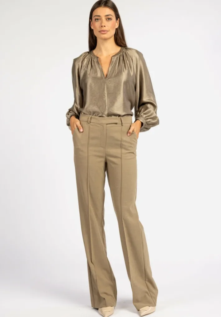 AAIKO Blouses<Alanza Blouse Taupe