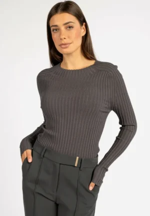 AAIKO Tops | Knitwear<Bente Top Grijs