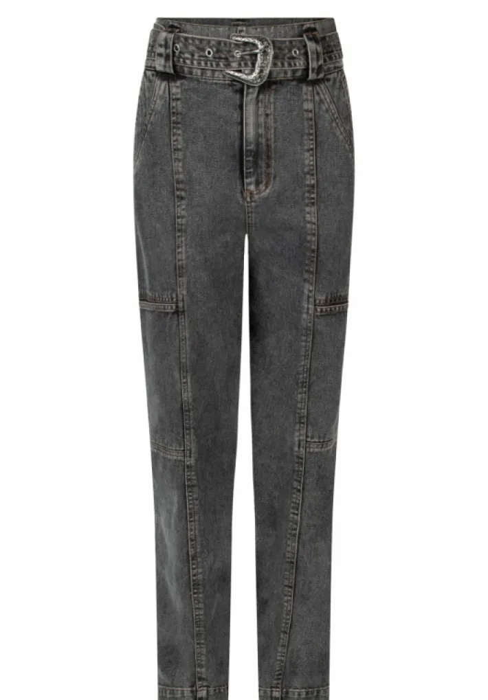 AAIKO Broeken<Bibi Denim Broek Grijs