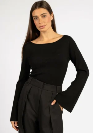AAIKO Tops | Knitwear<Celine Top Zwart