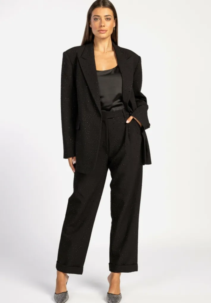 AAIKO Party Collection | Suits<Ebba Strass Broek Zwart