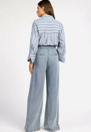 AAIKO Blouses<Elda Stripe Blouse Blauw