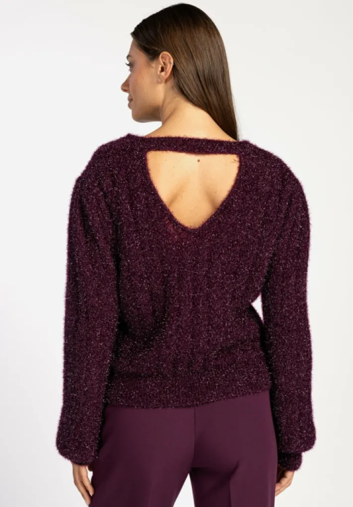 AAIKO Party Collection | Knitwear<Femme Trui Burgundy