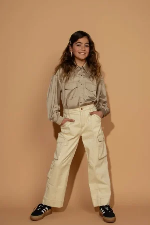 AAIKO Trousers | Broeken<Jutta Cargo Broek Beige