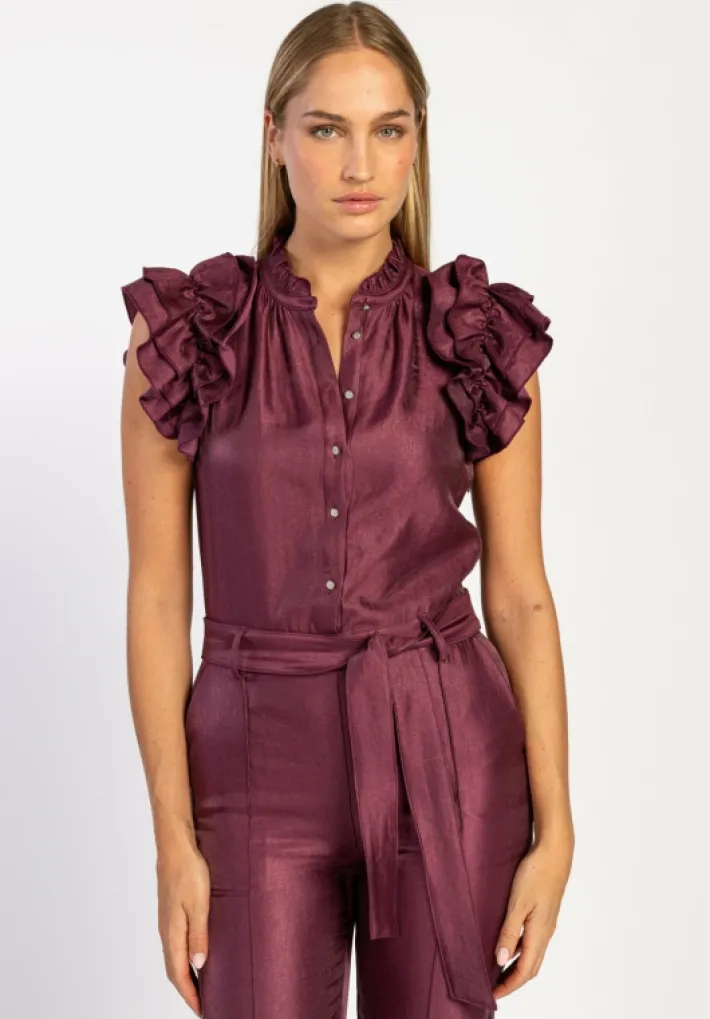 AAIKO Party Collection | Jumpsuits<Leila Jumpsuit Burgundy