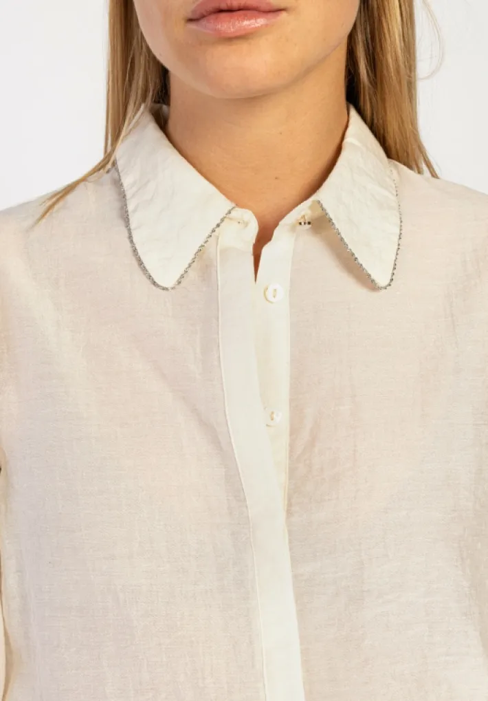 AAIKO Blouses<Pillar Chain Blouse Wit