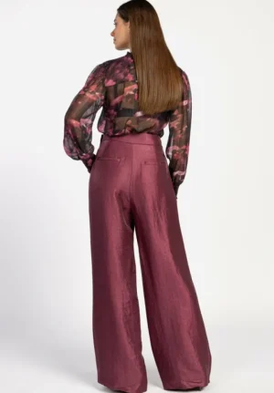 AAIKO Party Collection | Blouses<Stella Bloemenprint Blouse Burgundy