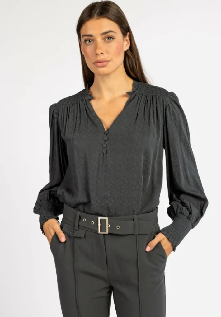 AAIKO Blouses | Sustainable Styles<Stella Blouse Grijs