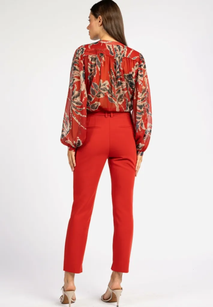 AAIKO Blouses | Sustainable Styles<Zoya Painted Blouse Rood